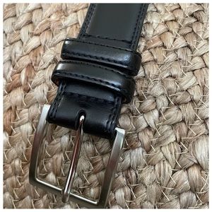 Men’s Black Leather Coated Belt